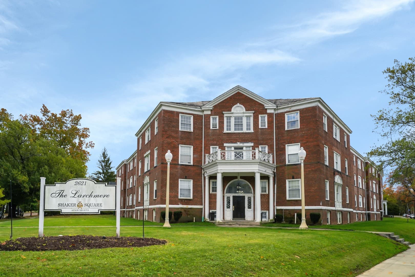 Historic 1928 apartment building on North Moreland Boulevard in the Shaker Square neighborhood